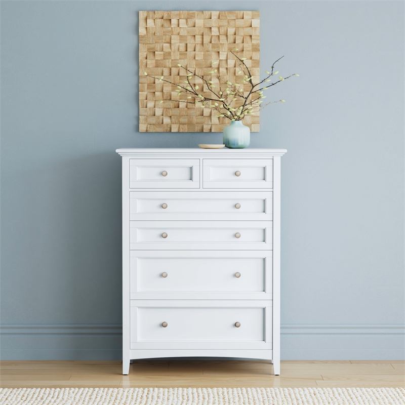 A-America Westlake Solid Wood 6-Drawers Bedroom Chest in Hickory