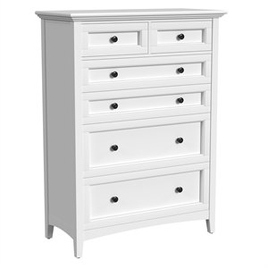 A-America Westlake Solid Wood 6-Drawers Bedroom Chest in Hickory