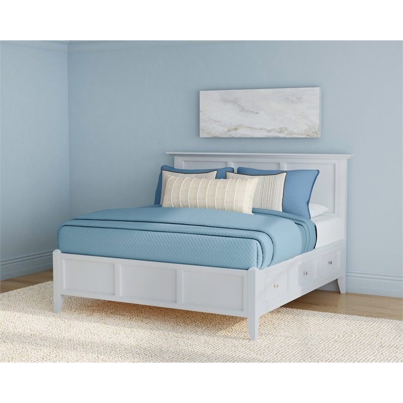 A-America Westlake Solid Wood Queen Storage Bed in Hickory