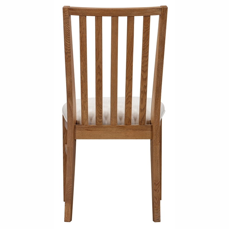 A-America Weston Slatback Chair with Upholstered Seat in Hickory (Set of 2)