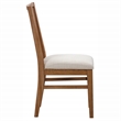 A-America Weston Slatback Chair with Upholstered Seat in Hickory (Set of 2)