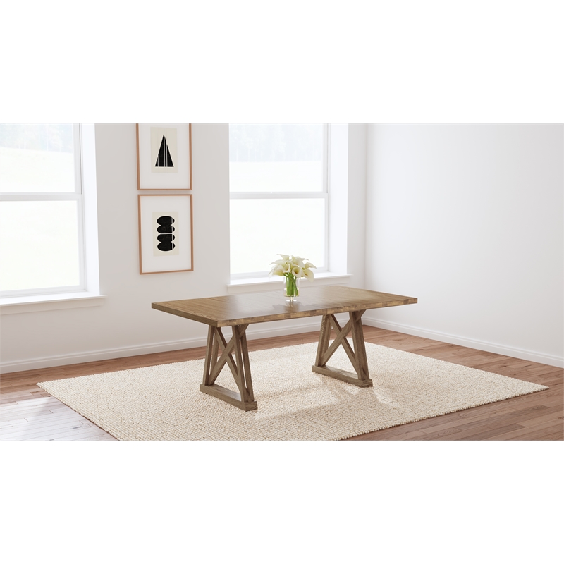 A-America Weston Trestle Table with (1) 18