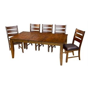 A-America Mason 54&quot - 72&quot Rectangular Leg Table w/ 18&quot Butterfly Leaf in Hickory