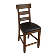 A-America Ozark Ladderback Counter Chair with Upholstered Seat in Hickory