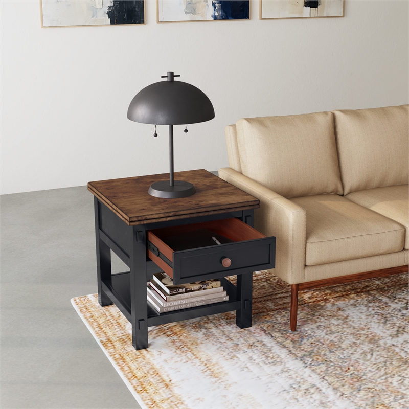 A-America Stormy Ridge End Table in Hickory
