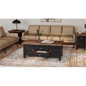 A-America Stormy Ridge Coffee Table w/ Casters in Hickory