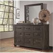 A-America Sun Valley Dresser & Mirror Charcoal Finish in Hickory
