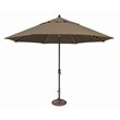 Simply Shade Lanai Pro Octagon Auto Tilt with Starlight Umbrella in Bronze/Taupe
