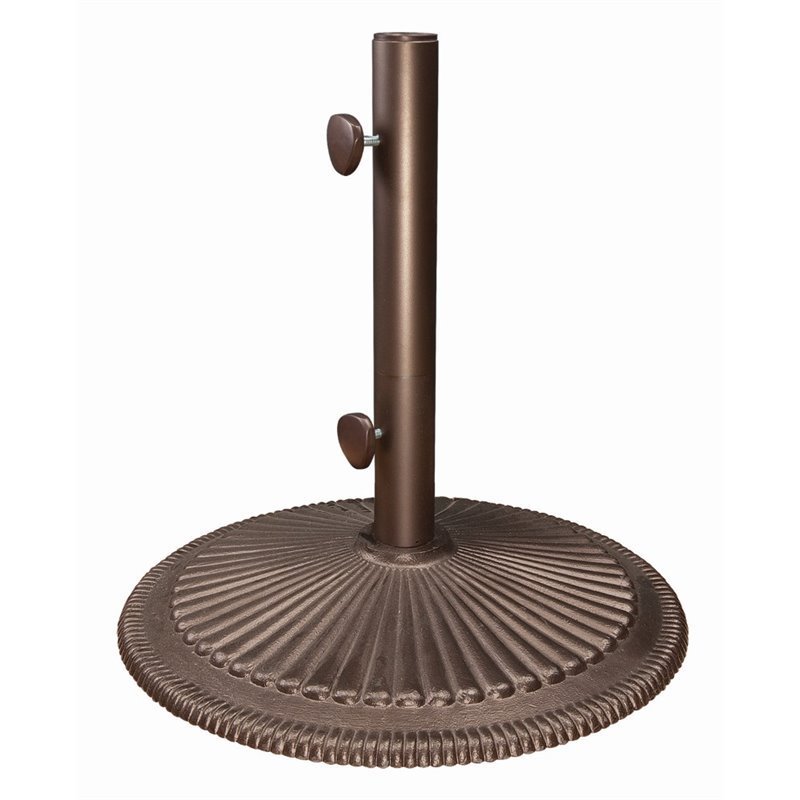 SimplyShade Coral Cast Iron Free Standing Umbrella Base in Bronze SSBW500