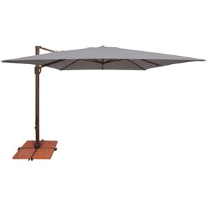 simply shade bali 10' square sunbrella patio umbrella with cross bar stand
