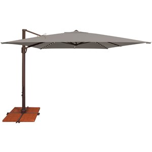 simply shade bali pro 10' square sunbrella starlight patio umbrella with cross bar stand