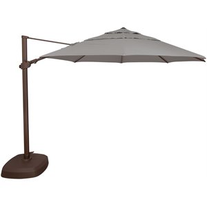 simply shade fiji 11.5' octagonal sunbrella patio umbrella in cast silver