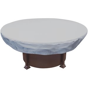 simply shade polyester cover for fire pit and ottoman in gray