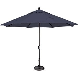 simply shade catalina 11' octagonal push button tilt sunbrella patio umbrella with black frame