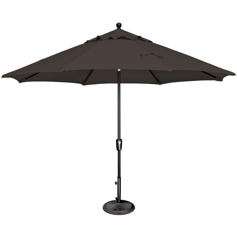 SimplyShade Catalina 11' Octagon Push Button Tilt Umbrella - Black