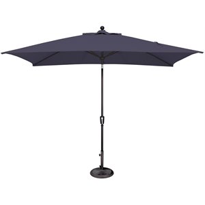 simply shade catalina 6' x 10' push button tilt sunbrella patio umbrella with black frame