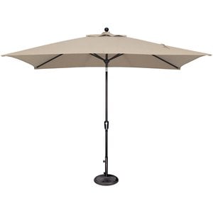 Simply Shade Catalina 120&quot Octagon Push Button Tilt Umbrella in Black/Beige
