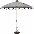 Simply Shade Isabela Round Fabric Auto Tilt Umbrella in Black/Cast Silver
