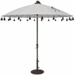 Simply Shade Isabela Round Fabric Auto Tilt Umbrella in Black/Natural