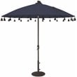 Simply Shade Isabela Round Fabric Auto Tilt Umbrella in Black/Navy
