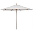 Simply Shade Ibiza Fabric Aluminum Wood Umbrella in Silver Anodized/Natural