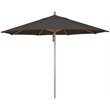 Simply Shade Ibiza Solefin Aluminum Wood Umbrella in Silver/Black