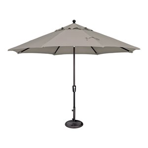 simply shade catalina octagon push button tilt market umbrella in gray/black