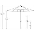Simply Shade Catalina Octagon Push Button Tilt Umbrella in Gateway Mist