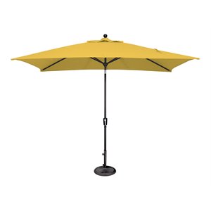 simply shade catalina rectangle push button tilt market umbrella in black/yellow