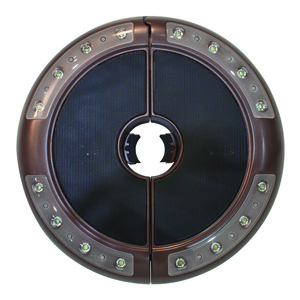 simply shade luna round plastic umbrella light with bluetooth speaker in bronze