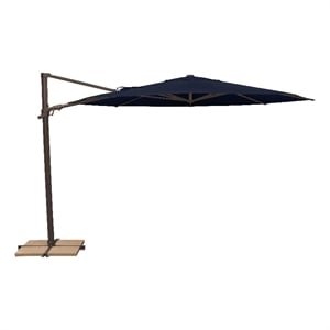 Maldives 11' Octagonal Cantilever Umbrella with Cross Bar Stand in Navy