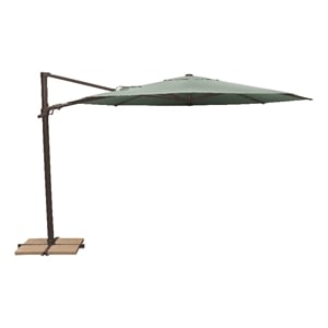 Maldives 11' Octagonal Cantilever Umbrella with Cross Bar Stand in Spa