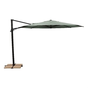 Maldives 11' Octagonal Cantilever Umbrella with Cross Bar Stand in Spa