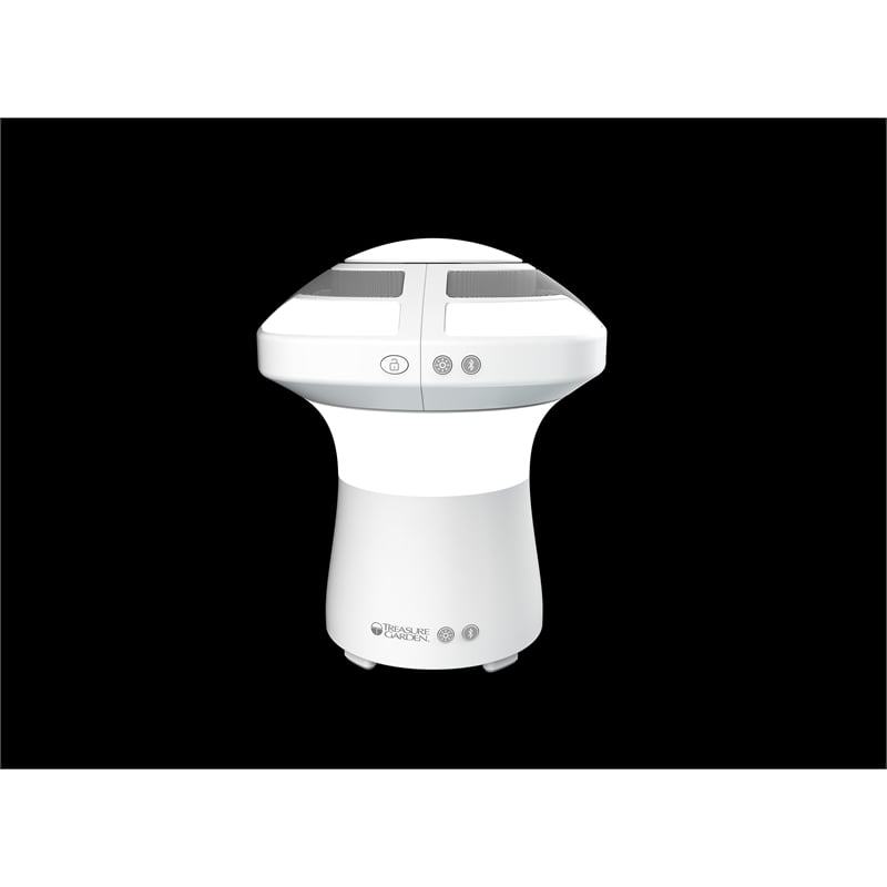 Simply Shade EVO Dual Umbrella Light & Sound Pod with Bluetooth Speaker - White