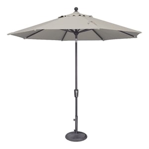 Simply Shade Catalina 9' Octagon Push Button Tilt Umbrella in Silver