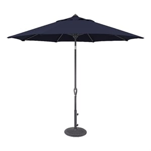 SimplyShade Aruba 9' Octagonal Auto Tilt Patio Umbrella in Navy