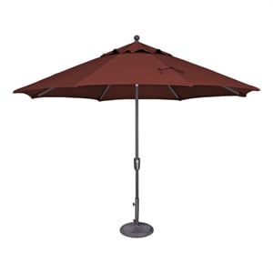 Simply Shade Catalina 11' Octagon Push Button Tilt Umbrella in Henna