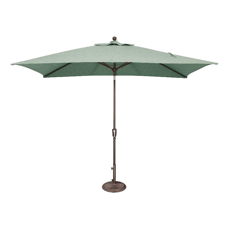 SimplyShade Catalina 6.6' x 10' Rectangle Push Button Tilt Patio Umbrella in Spa