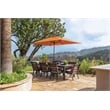 SimplyShade Catalina 6.6' x 10' Rectangle Push Button Tilt Patio Umbrella in Navy
