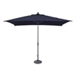 SimplyShade Catalina 6.6' x 10' Rectangle Push Button Tilt Patio Umbrella in Navy