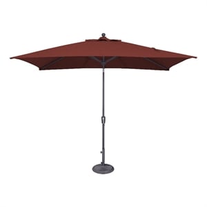 Catalina 6.6' x 10' Rectangle Push Button Tilt Patio Umbrella in Henna