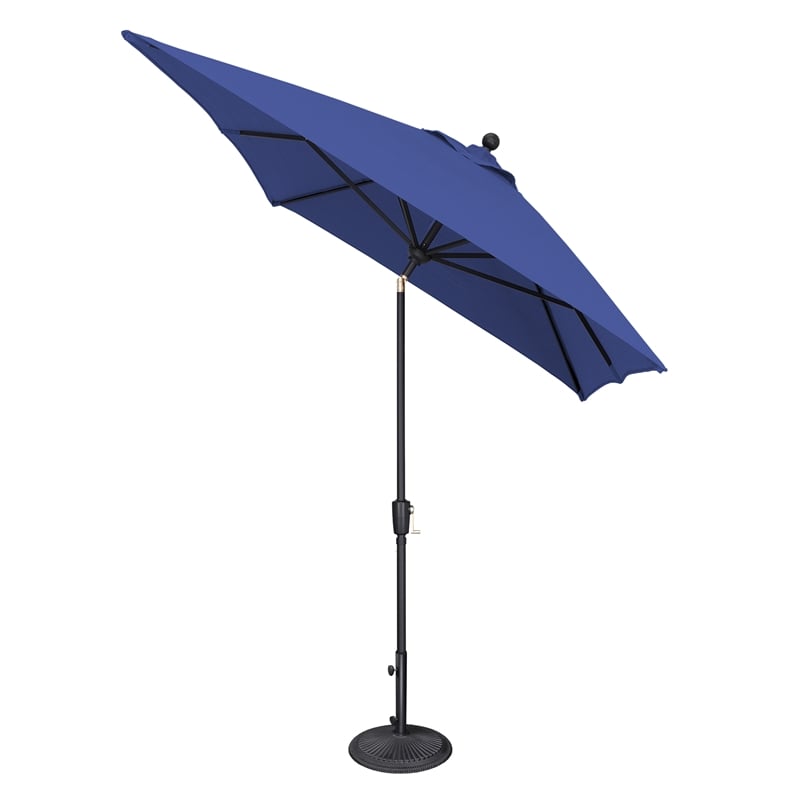 SimplyShade Catalina 6.6' x 10' Rectangle Push Button Tilt Patio Umbrella in Navy