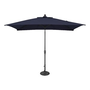 Catalina 6.6' x 10' Rectangle Push Button Tilt Patio Umbrella in Navy