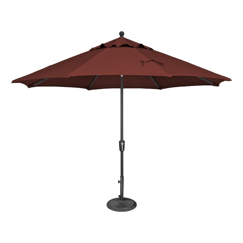 Simply Shade Catalina 11' Octagon Push Button Tilt Umbrella in Henna