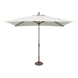 Catalina 6.6' x 10' Rectangle Push Button Tilt Patio Umbrella in Natural