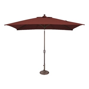 Catalina 6.6' x 10' Rectangle Push Button Tilt Patio Umbrella in Henna