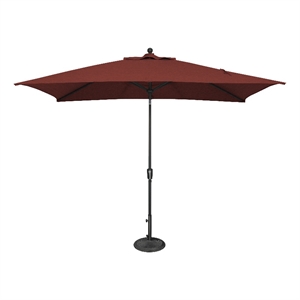 Catalina 6.6' x 10' Rectangle Push Button Tilt Patio Umbrella in Henna