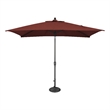 Catalina 6.6' x 10' Rectangle Push Button Tilt Patio Umbrella in Henna/Black Aluminum