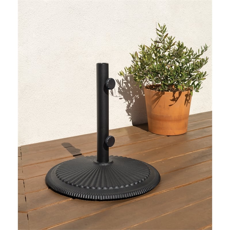 Simply Shade Coral 50 LBs Cast Iron Umbrella Base in Anthracite Finish