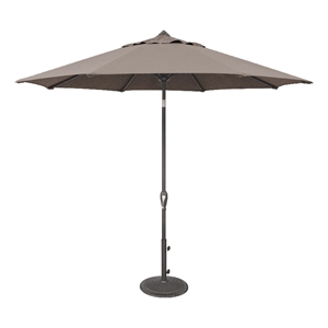 SimplyShade Aruba 9' Octagonal Auto Tilt Patio Umbrella in Taupe